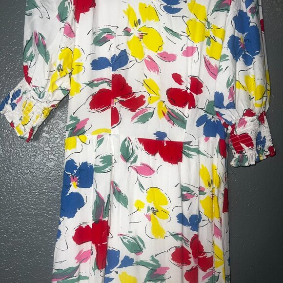 Share Rixo x Target Floral Puff Sleeve Midi Dress Size 2 - Picture 2 of 10